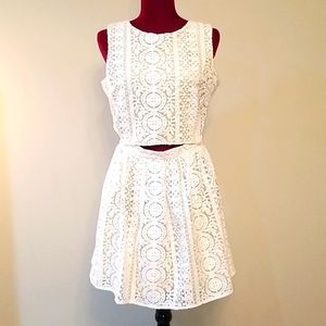 Esley Organza Lace Overlay Dress